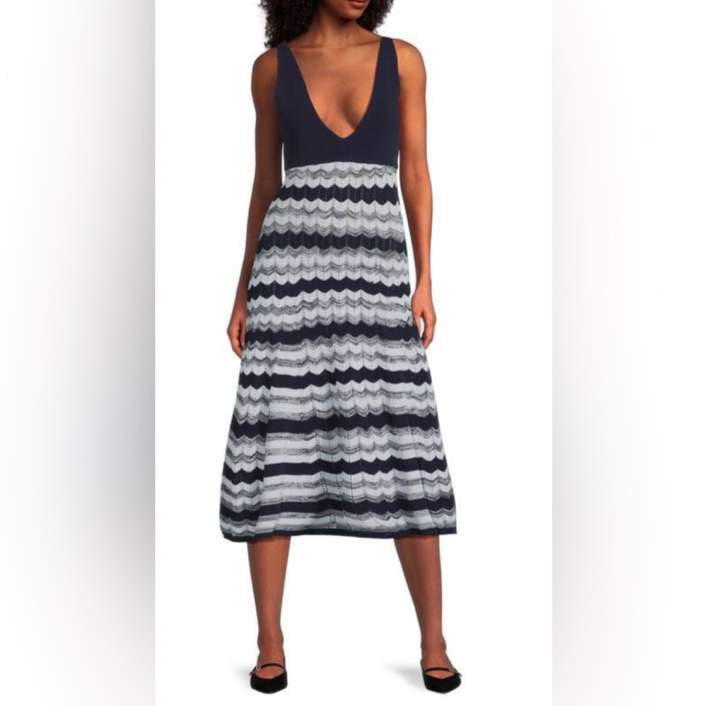 RAMY BROOK
Mylah Chevron Knit Midi-Dress